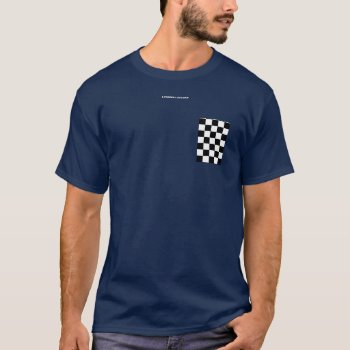 Checkered Flag Fake Pocket T-shirt by Luzesky at Zazzle
