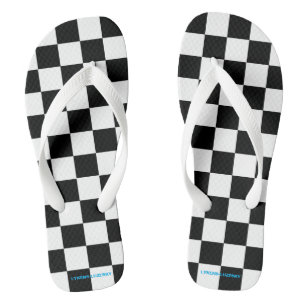 checkered flag flip flops