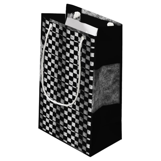 Checkered Flag Gift Bag (Back Angled)