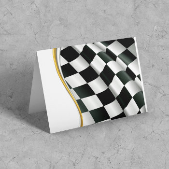 Checkered Flag Greeting Cards by spudcreative at Zazzle