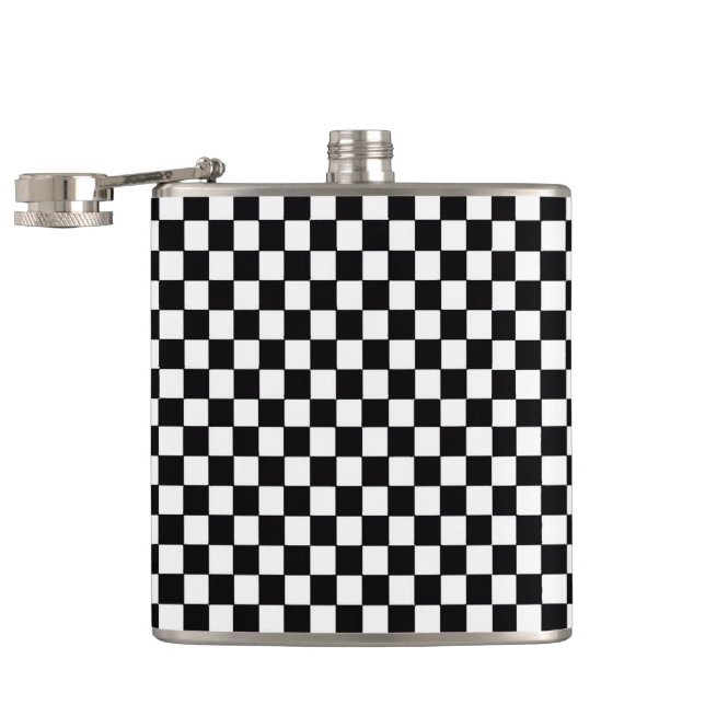 Checkered Flag Hip Flask (Opened)