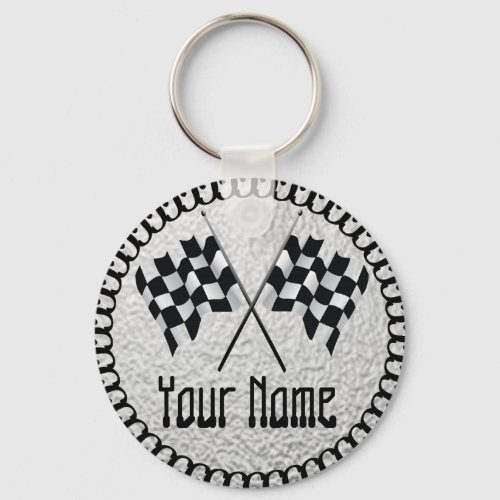 Checkered Flag Keychain