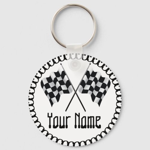 Checkered Flag Keychain