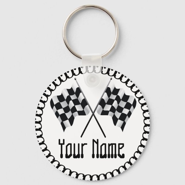 Checkered Flag Keychain (Front)