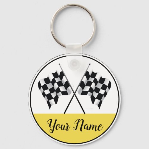 Checkered Flag Keychain