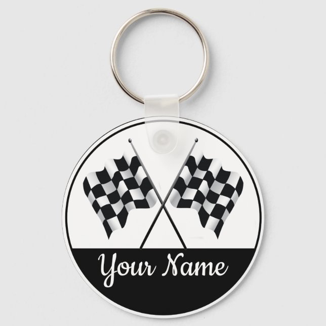 Checkered Flag Keychain (Front)