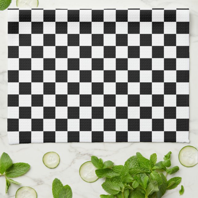 Checkered Flag Kitchen Towel (Folded)