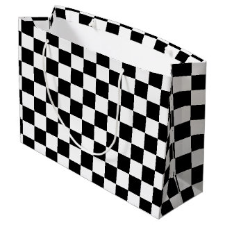 Checkered flag large gift bag