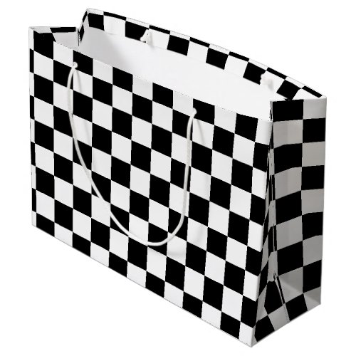 Checkered flag large gift bag