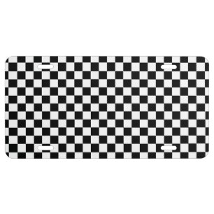 Checkered Flag License Plate