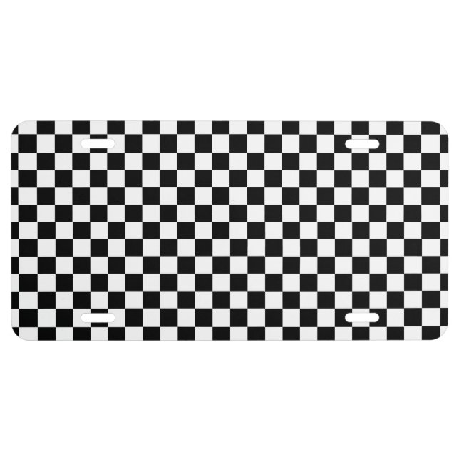 Checkered Flag License Plate (Front)