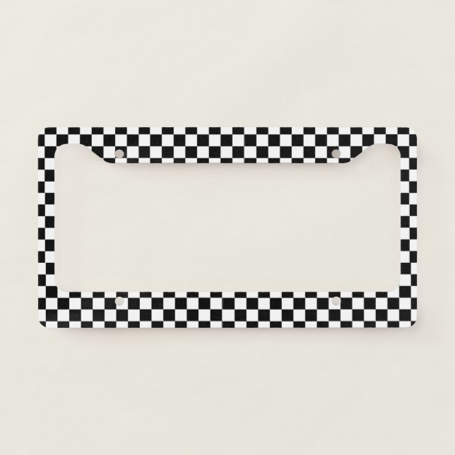 Checkered Flag License Plate Frame (Front)