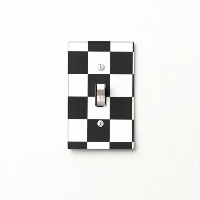 Checkered Flag Light Switch Cover (In Situ)
