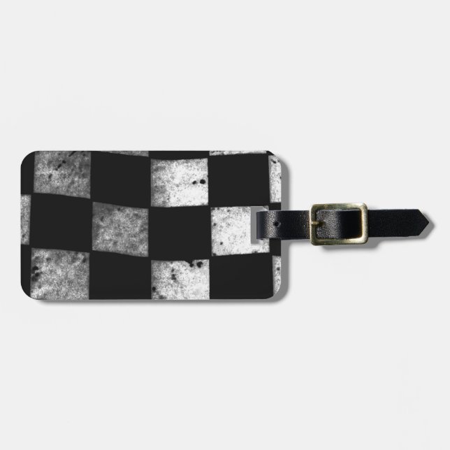 Checkered Flag Luggage Tag (Front Horizontal)