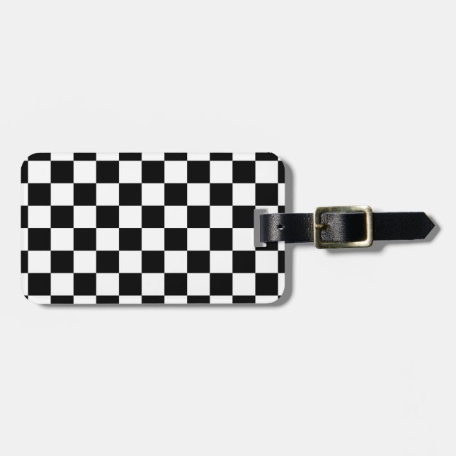 Checkered Flag Luggage Tag (Front Horizontal)