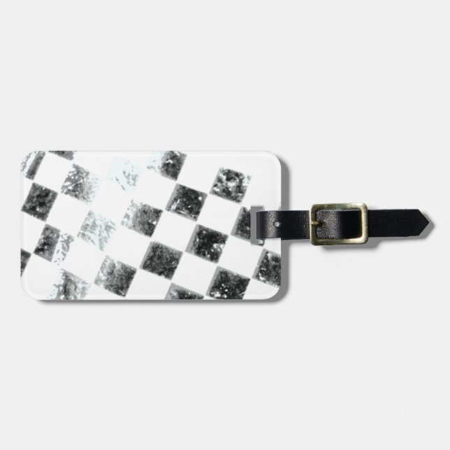 Checkered Flag Luggage Tag (Front Horizontal)