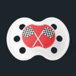 Checkered Flag Pacifier<br><div class="desc">This would be perfect for any little one! It would also make the perfect gift for the automotive loving parents of a new bundle of joy!</div>