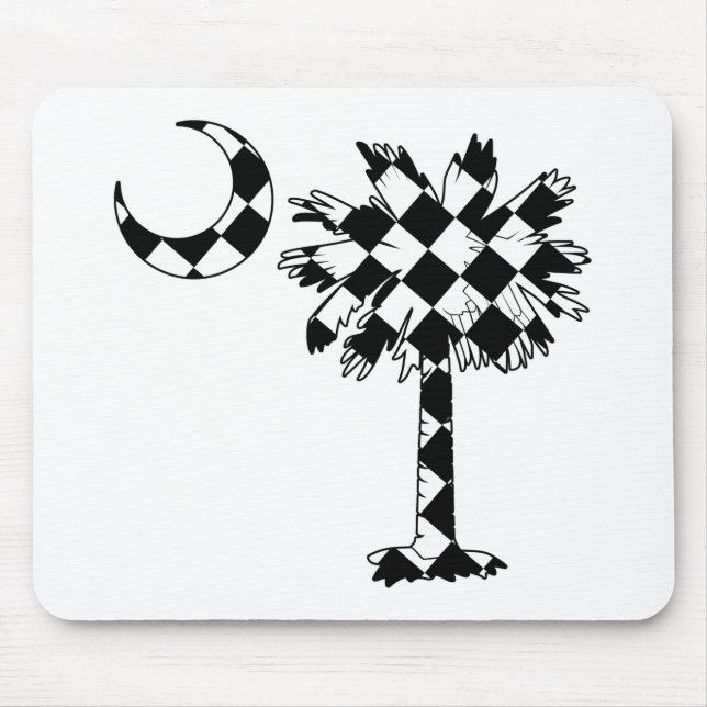 Checkered Flag Palmetto Mouse Pad (Front)