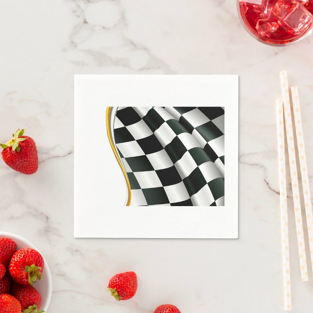 Checkered Flag Paper Napkins (Creator Uploaded)