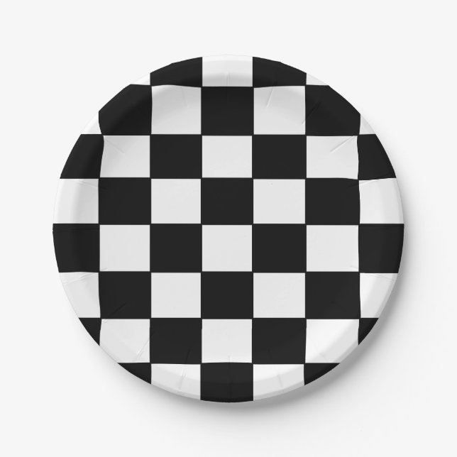 "Checkered Flag" Paper Plates (Front)