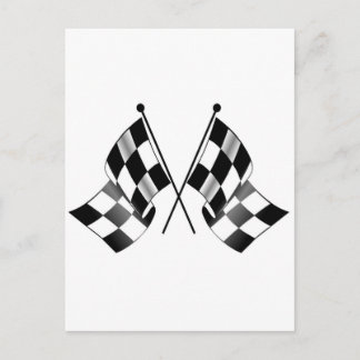 checkered flag postcard