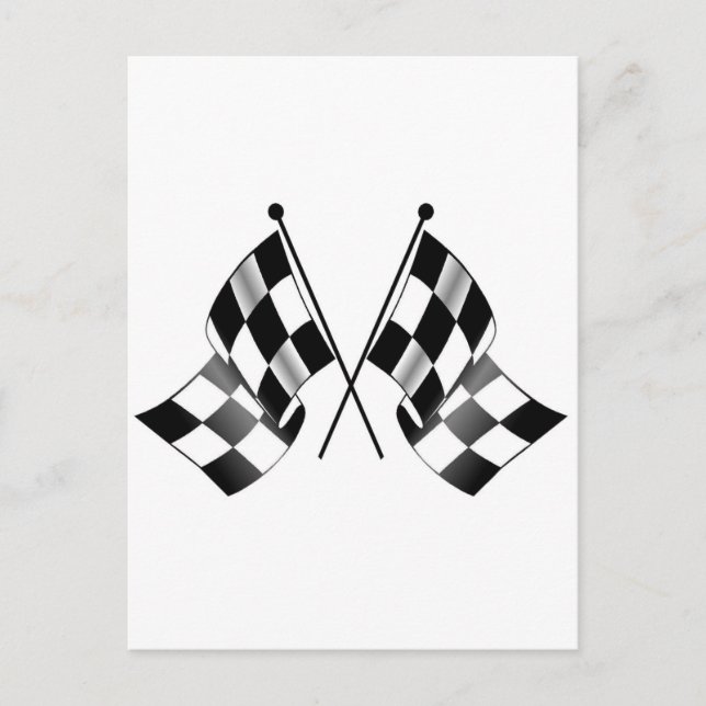 checkered flag postcard (Front)