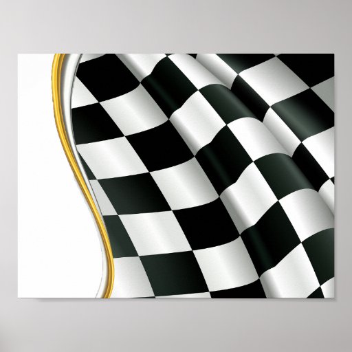 Checkered Flag Poster | Zazzle