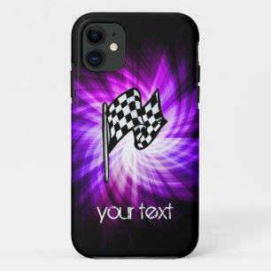 Checkered Flag; purple iPhone 11 Case