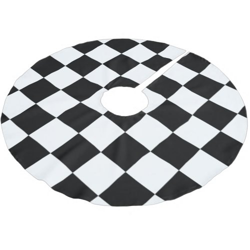 Checkered Flag Race Fans Car Racing Theme Brushed Polyester Tree Skirt