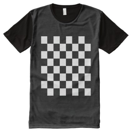 Checkered Flag Racing Chess Checkers Chessboard All-Over-Print Shirt