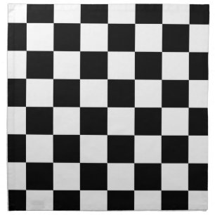 Checkered Flag Racing Chess Checkers Chessboard Cloth Napkin