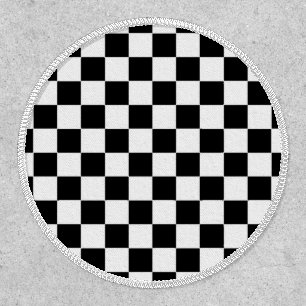 Checkered Flag Racing Chess Checkers Chessboard Patch