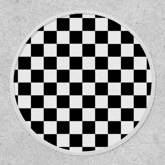 Checkered Flag Racing Chess Checkers Chessboard Patch (Front)