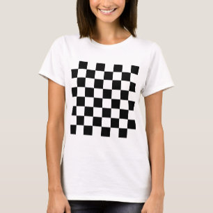 Checkered Flag Racing Chess Checkers Chessboard T-Shirt