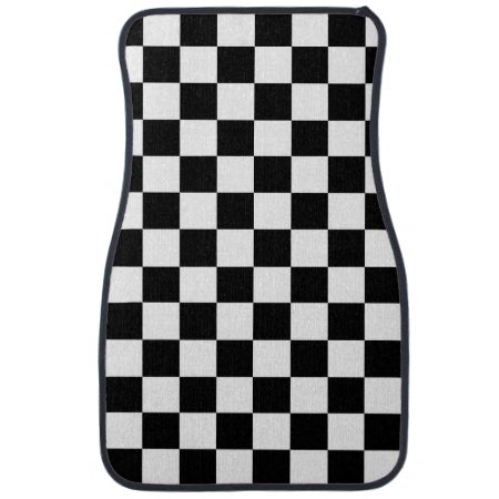 Checkered Flag Racing Design Car Floor Mat