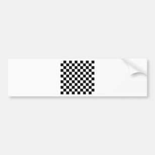 Checkered Flag Racing Design Chess Checkers Board Bumper Sticker