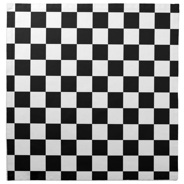 Checkered Flag Racing Design Chess Checkers Board Cloth Napkin (Front)