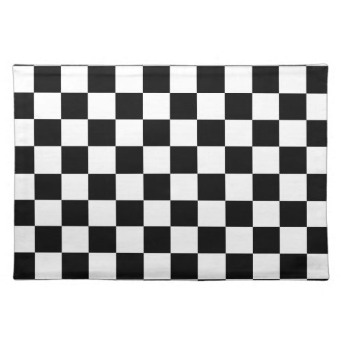 Checkered Flag Racing Design Chess Checkers Board Cloth Placemat