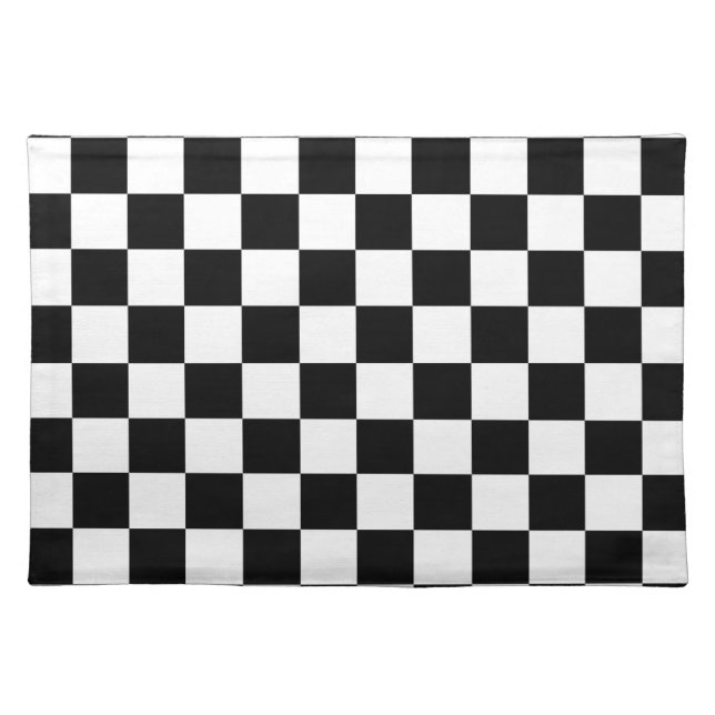 Checkered Flag Racing Design Chess Checkers Board Cloth Placemat (Front)