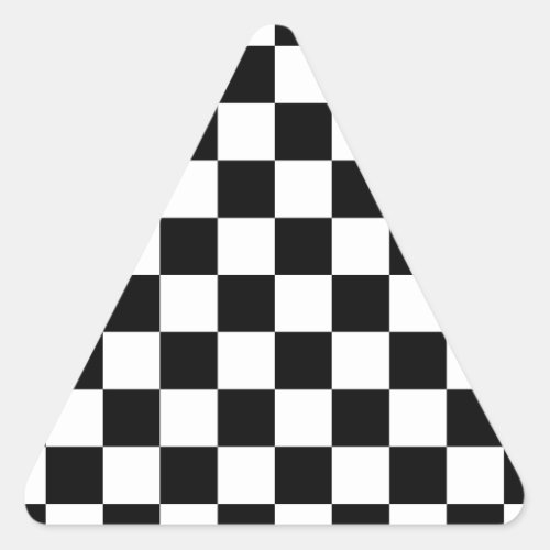 Checkered Flag Racing Design Chess Checkers Board Triangle Sticker