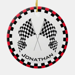 Checkered Flag Racing Design Ornament