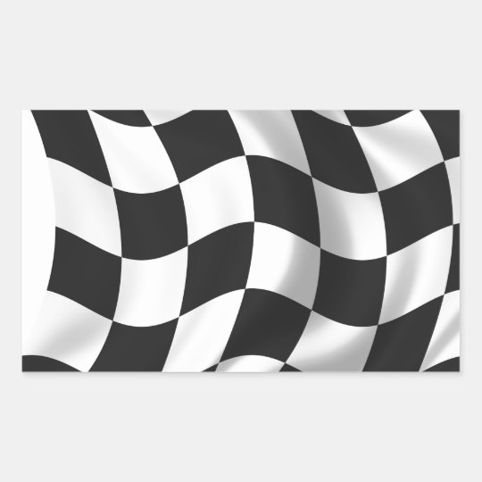 Checkered Flag - Racing Flag Rectangular Sticker | Zazzle.com