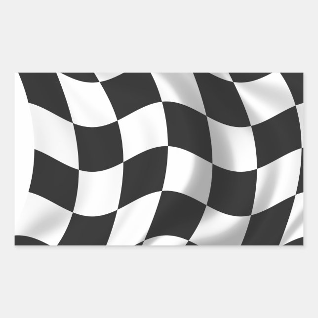 Checkered Flag - Racing Flag Rectangular Sticker (Front)