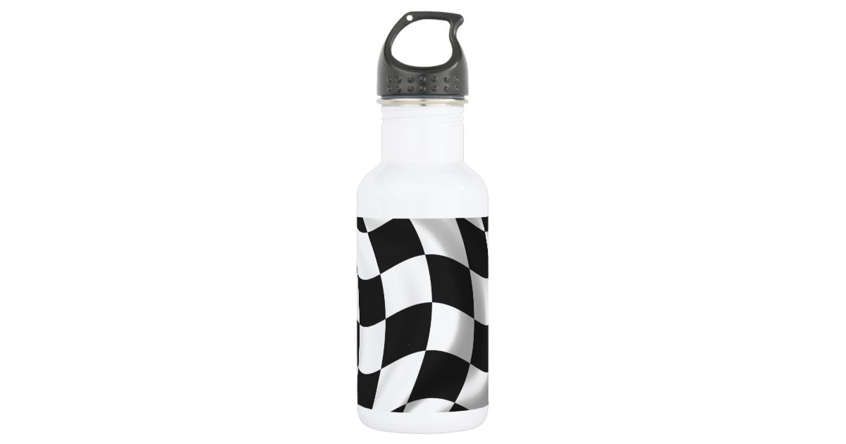 Checkered Flag - Racing - Race Car' Water Bottle