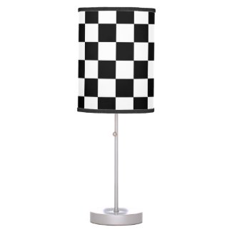 Checkered Flag Racing Pattern Table Lamp