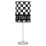 Checkered Flag Racing Theme Race Fan's Custom Table Lamp