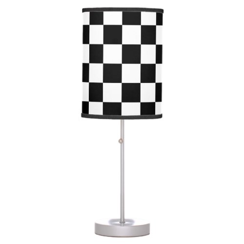 Checkered Flag Racing Theme Race Fans Table Lamp