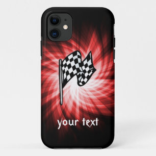 Checkered Flag; red iPhone 11 Case