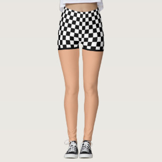 Checkered Flag Shorts - Light Leggings