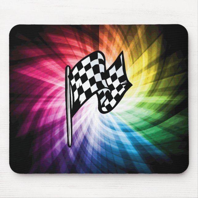 Checkered Flag Spectrum Mouse Pad (Front)